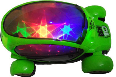 

AM Enterprises Ben10 3D lights Plastic Car with Music(Multicolor)