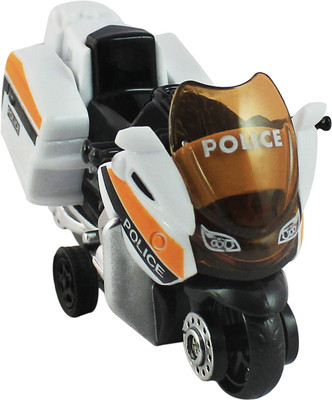 

DealBindaas Die Cast Metal 1:32 Bike Police | Pull Back Action | Dinky Car | Toys | Children Gift Collection | White(White)