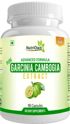 

NutriOwn Garcinia Cambogia weight loss Capsules, pure and Natural Supplements, Garcinia Cambogia extract 500 mg with 60% HCA (Pack of 1)(90 No)