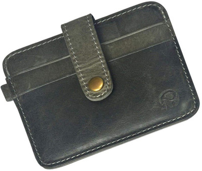 

House of Quirk Men Black Artificial Leather Wallet(5 Card Slots)