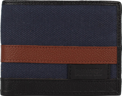 

Paradigm Design Lab Men Multicolor Genuine Leather Wallet(6 Card Slots), Black and blue