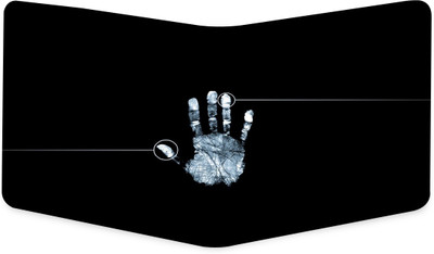 

SL COLLECTIONS Boys Black Canvas, Artificial Leather Wallet(3 Card Slots), Multicolor