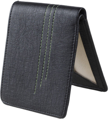 

Woodline Men Black Artificial Leather Wallet(3 Card Slots)