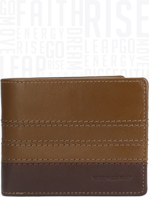 

Metronaut Men Casual Tan, Brown Genuine Leather Wallet(4 Card Slots), Brown & tan
