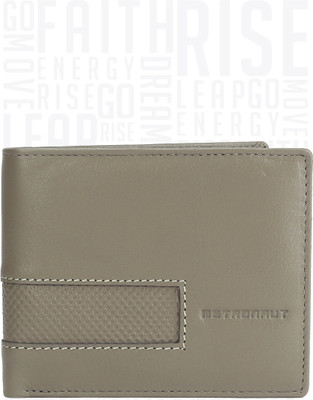 

Metronaut Men Grey Genuine Leather Wallet(4 Card Slots), Dark grey