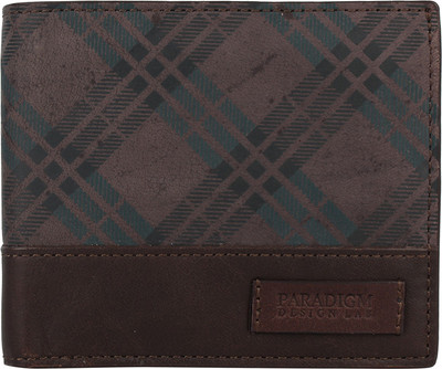 

Paradigm Design Lab Men Multicolor Genuine Leather Wallet(6 Card Slots), Brown and green