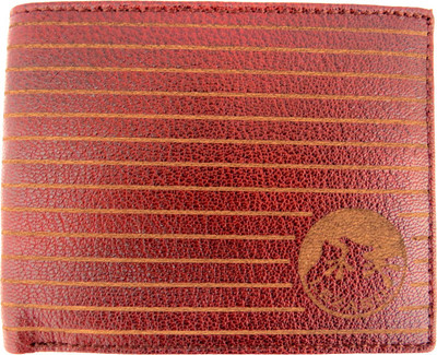 

LEZARD Men Brown Genuine Leather Wallet(8 Card Slots), Maroon