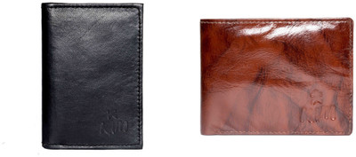 

KAIN Men Brown Genuine Leather Wallet(9 Card Slots), Dark brown