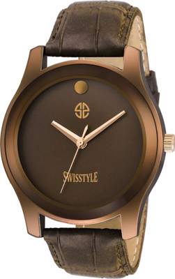 

Swisstyle Brown Dial Brown Strap Watch - For Men