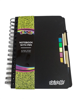 

SKOODLE Notebook, Sticky Note, Black