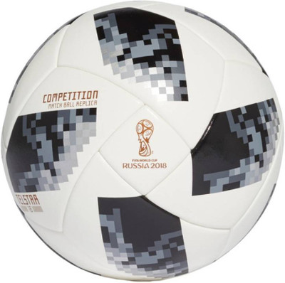 

ADIDAS World Cup-2018 Competition Football - Size: (Pack of 1, White, Black