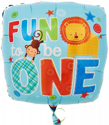 

Theme My Party Solid One Wild Boy Blue & Pink Balloon, Multicolor Balloon(Multicolor, Pack of 1)