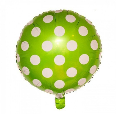 

Theme My Party Solid Polka Dot Foil Balloon – Green Balloon(Green, Pack of 1)