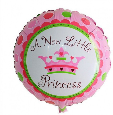 

Theme My Party Printed A New Little Princess Foil Balloon Round Shape - Girl Balloon(Pink, Pack of 1)