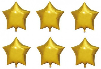 

Theme My Party Solid Aluminum Foil Balloon, Gold, 6 Pieces Balloon(Gold, Pack of 6)