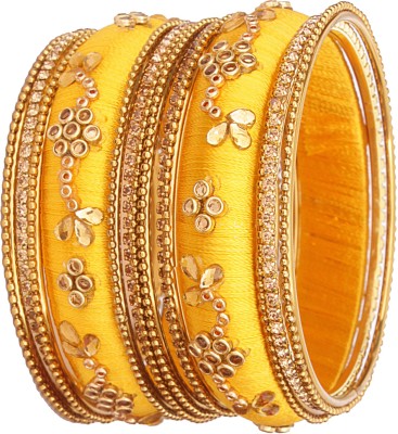 NMII Metal, Fabric Zircon Bangle Set(Pack of 14)