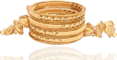 NMII Metal, Fabric Zircon Bangle Set(Pack of 12)