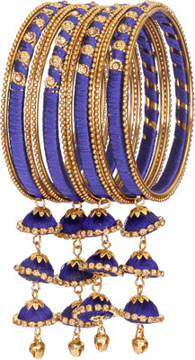 NMII Metal, Fabric Zircon Bangle Set(Pack of 12)