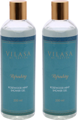 

Vilasa by Tattva Rosewood Mint Shower Gel, 200 Ml,Pack of 2(400 ml, Pack of 2)