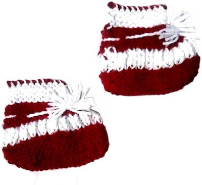 

FCSS Bootie Red White Colours Booties(Toe to Heel Length - 7 cm Red, White)