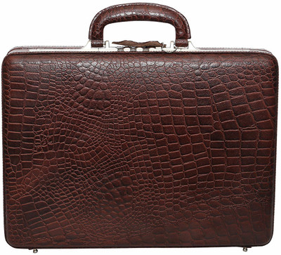 

HICLASS Leather Briefcase Medium Briefcase - For Men(Brown)