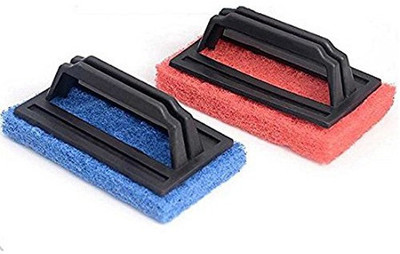 SGR COLLECTIONS cleaning multipurpose scrubber Brush with handle Scrub Pad(Medium, Pack of 3)