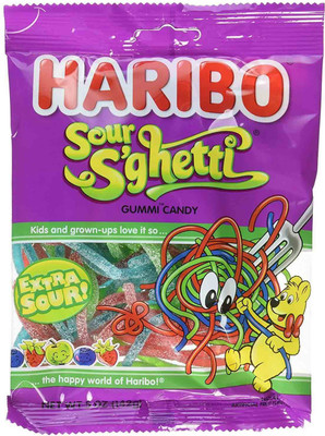 Haribo Sour Sghetti Gummi Candy - 142g (5oz)
