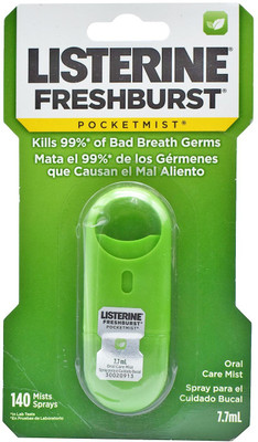 

Listerine FreshBurst Pocketmist, 140 Mint Sprays - 7.7ml