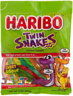 

Haribo Twin Snakes Gummi Candy - 142g (5oz)