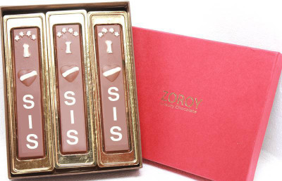 

Zoroy Luxury Chocolate Rakshabandhan Box with 3 I Love sis chocolates Bars(90 g)