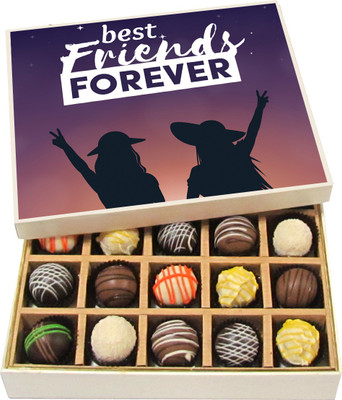 

Chocholik Friendship Gift Best Friends Forever - Dark, Milk, White Chocolate Truffles -20pc Truffles(300 g)