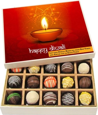 

Chocholik Diwali Sweets - Let This Diwali Enter You in Good Times - Dark, Milk, White Chocolate Truffles - 20pc Truffles(300 g)