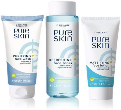 

Oriflame Sweden Pure Skin Combo for Oily Skin (Purifying Face wash, Mattifying Face lotion, Refreshing Face Toner)(Set of 3)