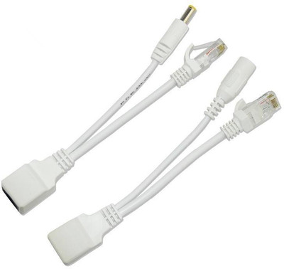

ANDTRONICS PoE Power Over Ethernet Injector Splitter Cable - 1 Pair Network Cable(Compatible with CCTV Components, White)