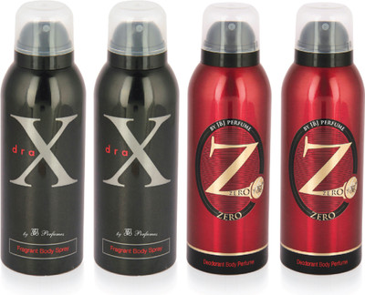 

JBJ Drax Black + Zero Red Combo (Pack of 150 ml x 4) Deodorant Spray - For Men(600 ml, Pack of 4)