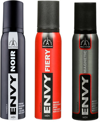 

ENVY MAGNETIC DEODORANT 120 ML+NOIR DEODORANT 120 ML+FIERY DEODORANT 120 ML Deodorant Spray - For Men & Women(120 ml, Pack of 3)