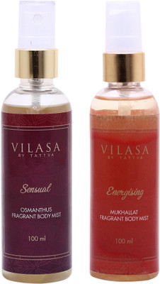 

Vilasa by Tattva Osmanthus Body Mist and Mukhallut Body Mist, Pack of 2 Body Mist - For Men & Women(200 ml, Pack of 2)