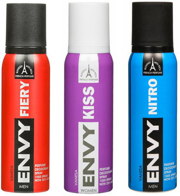

ENVY NITRO DEODORANT Deodorant Spray - For Men & Women(120 ml, Pack of 3)