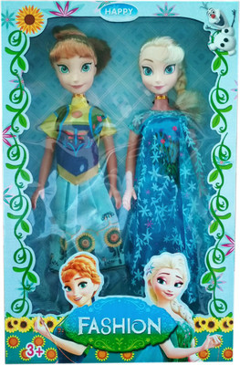 

IndusBay Fashion Frozen Sister Doll Big Size Anna Elsa Doll(Multicolor)