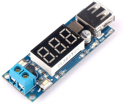 

Robodo Dc 4.5-40v to 5v 2a USB charger dc-dc step-down buck converter voltmeter Electronic Components Electronic Hobby Kit