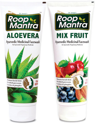 

Roop Mantra Face Wash (1 Aloevera + 1 Mix Fruit) 115ml Face Wash(115 ml)