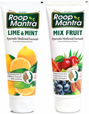 

Roop Mantra Face Wash (1 Lime & Mint + 1 Mix Fruit) 115ml Face Wash(115 ml)