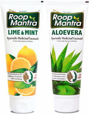 

Roop Mantra Face Wash (1 Aloevera + 1 Lime & Mint) 115ml Face Wash(115 ml)