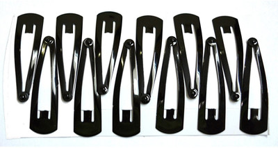

Glorist Black Metal Long Tic Tac Hair Clips for Girls and Women (Combo Set of 6 Pairs) Hair Clip(Black)