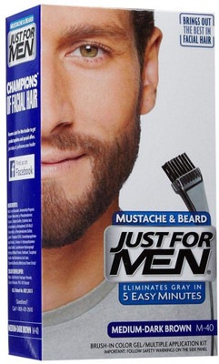 

Just for Men Brush-In Color Mustache & Beard - Medium-Dark Brown Hair Color(Medium-Dark Brown)