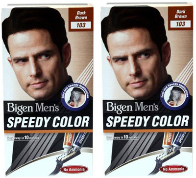 

Bigen Men's Speedy Hair Colour ( 40g + 40g Each ) | Combo Pack / Set Of 2 Ammonia Free Long Lasting Hair Color(B103 - Dark Brown)