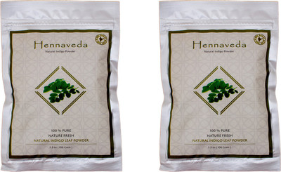 

Hennaveda Natural Indigo Leaf Powder 2x100g Hair Color(Black)