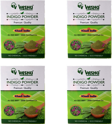 

vashu Indigo Powder hair Colour (Set of 4 ) Hair Color(Black)