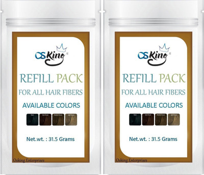 

Osking Hair Building Fibers Refill Pack 31.5 gram (hair Loss Concealer ) Dark Brown, Pack Of 2(63 g)