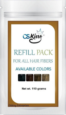 

Osking Hair Building Fiber Refill Pack 110 Gram (Hair loss Concealer) Black(110 g)